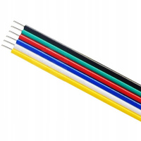 Przewód wstążkowy TLWY 6x0,22mm RGBCCT