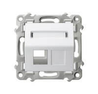 OSPEL SZAFIR GPK-1ZS/p/00 Obudowa gniazda pojedynczego Keystone skośna