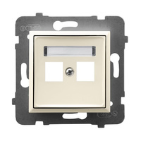 Ospel aria GPK-2U/p/27 Obudowa gniazda podwójnego typu Keystone prosta