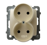 OSPEL KARO GP-2SR/m/42 Gniazdo podwójne moduł bez ramki