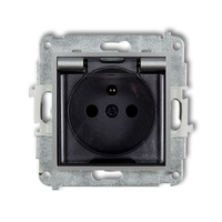 KARLIK ICON 7IGPB-1zdp  Gniazdo bryzgoszczelne z uziemieniem 2P+Z (klapka dymna