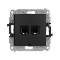 KARLIK MINI 12MGTBO-2  Gniazdo telefoniczne podwójne  2xRJ11