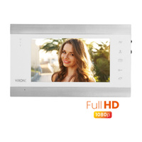 Kolorowy wideo monitor 7" z darmową aplikacją na telefon do zarządzania komunikacją wewnętrzną i zewnętrzną, funkcją nagrywania filmów i obrazów oraz z możliwością sterowania bramą, współpracujący z panelem zewnętrznym Full HD VDP-61FHDKV