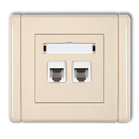 KARLIK FLEXI 1FGT-2  Gniazdo telefoniczne podwójne 2xRJ11