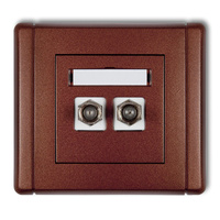 KARLIK FLEXI 9FGF-2.1  Gniazdo antenowe podwójne typu F (SAT) pozłacane