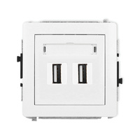 KARLIK DECO DGUSB-2  Gniazdo podwójne 2xUSB A-A 2.0