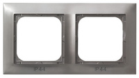 OSPEL IMPRESJA RH-2Y/23 Ramka podwójna do łączników IP-44 tytan