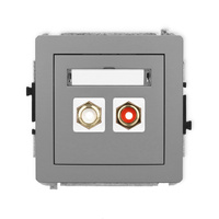 KARLIK DECO 27DGRCA-2 Gniazdo podwójne RCA (typu cinch - biały i czerwony
