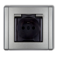 KARLIK FLEXI 7FGPB-1zdp  Gniazdo bryzgoszczelne z uziemieniem 2P+Z (klapka dymna