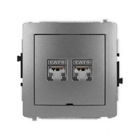 KARLIK DECO 11DGKBO-6  Gniazdo komputerowe podwójne 2xRJ45