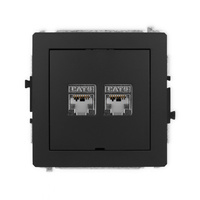 KARLIK DECO 12DGKBO-6  Gniazdo komputerowe podwójne 2xRJ45