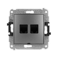 KARLIK MINI 11MGKBO-4  Gniazdo komputerowe podwójne 2xRJ45
