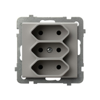 OSPEL SONATA GP-3R/m/82 Gniazdo potrójne EURO kaszmir