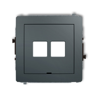 KARLIK DECO 28DGMBO-2P  Gniazdo multimedialne podwójnego bez modułu