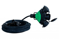 F-ELEKTRO 92976-5A Przedłużacz OW 3x2,5 - 5m /wtyczka+rozgałęźnik/