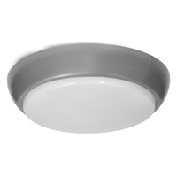 KOKO oprawa LED z mikrofalowym czujnikiem ruchu, 12W, 3000K, 1100lm, srebrna-polipropylen, klosz matowy-poliwęglan, IP44, IK10