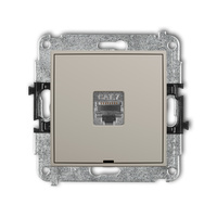 KARLIK ICON 60IGKBO-9 Mechanizm gniazda komputerowego pojedynczego 1xRJ45, kat. 7, ekranowany, 8-stykowy, bez pola opisowego