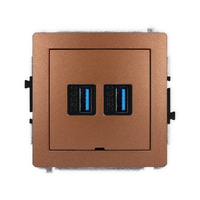 KARLIK DECO 9DGUSBBO-6  Gniazdo podwójne 2xUSB A-A 3.0