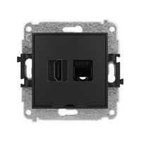 KARLIK MINI 12MGHKBO  Gniazdo pojedyńcze  HDMI 2.0 + gniazda komp. poj. 1xRJ45