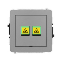 KARLIK DECO 27DGOPBO-2 Gniazdo światłowodowe optyczne podwójne  bez pola opisowego