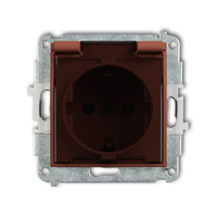 KARLIK MINI 63MGPB-1sdp Mechanizm gniazda bryzgoszczelnego z uziemieniem SCHUKO 2P+Z (klapka dymna, przesłony torów prądowych)