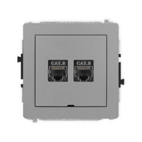 KARLIK DECO 27DGKBO-12  Gniazdo komputerowe podwójne 2xRJ45