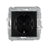 KARLIK MINI 12MGP-1sp Gniazdo pojedyńcze z uziemieniem SCHUKO 2P+Z (przesłony torów prądowych)