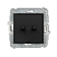 KARLIK ICON 12IWPUS-10.21 Łącznik jednobiegunowy  ze schodowym w stylu amerykańskim (dwa klawisze bez piktogramów