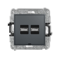 KARLIK MINI 28MCUSBBO-6  Ładowarka USB podwójna  2xUSB A