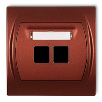 KARLIK LOGO 9LGM-2P  Gniazdo multimedialne podwójne bez modułu (standard Keystone)