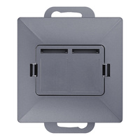 Płytka czołowa + 2xRJ45 Pearl, PC+ARJ45/P2, antracyt