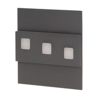 LEPUS LED 1,2W, oprawa schodowa natynkowa, 12V DC, 100lm, 6000K, grafit