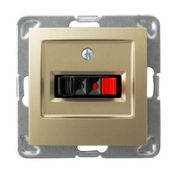 Ospel impresja GG-1Y/m/28 Gniazdo głośnikowe pojedyncze złoto