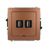 KARLIK DECO 9DGUSBBO-2 Gniazdo podwójne 2xUSB A-A 2.0