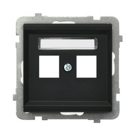 OSPEL SONATA GPK-2R/p/33 Obudowa gniazda podwójnego Keystone prosta