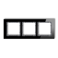 KARLIK DECO 12-11-DRS-3 Ramka uniwersalna potrójna - efekt szkła (ramka: czarna; spód: grafitowy)