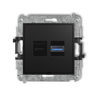 KARLIK MINI 12MCUSBBO-8  Ładowarka USB podwójna  USB C + USB A
