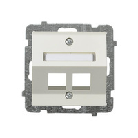 OSPEL SONATA GPK-2RS/p/27 Obudowa gniazda podwójnego typu Keystone skośna