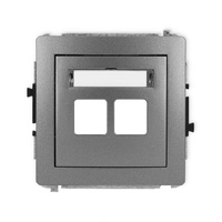 KARLIK DECO 11DGM-2P Gniazdo multimedialne podwójnego bez modułu (standard Keystone)