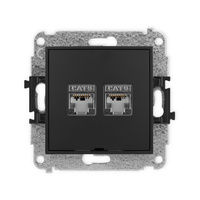 KARLIK MINI 12MGKBO-6  Gniazdo komputerowe podwójne 2xRJ45