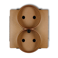 KARLIK DECO 8DGPRSO-2p Gniazdo podwójne do ramki DECO Soft bez uziemienia 2x2P (przesłony torów prądowych)