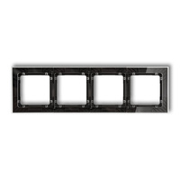 KARLIK DECO 52-12-DRS-4 Ramka uniwersalna poczwórna transparentna DECO Art - efekt szkła (ramka: transparentna; spód: czarny)