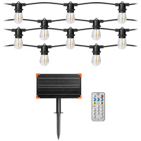 Solarna girlanda oświetleniowa - 1 sznur 20 m (20 opraw) + 20 żarówek LED 0,1W E27, 3000K + 1 żarówka gratis