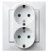 Ospel impresja GP-2YSP/00 Gniazdo podwójne schuko przesłony, kompletne