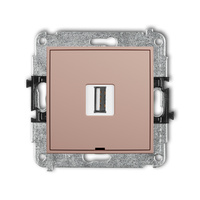 KARLIK ICON 62IGUSBBO-1 Mechanizm gniazda pojedynczego USB A-A 2.0, bez pola opisowego
