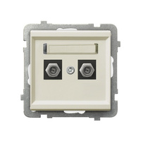 OSPEL SONATA GPA-2RF/m/27 Gniazdo antenowe typu F podwójne