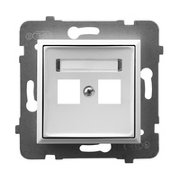 Ospel aria GPK-2U/p/00 Obudowa gniazda podwójnego typu Keystone prosta