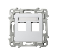 OSPEL SZAFIR GPK-2Z/p/00 Obudowa gniazda podwójnego Keystone prosta