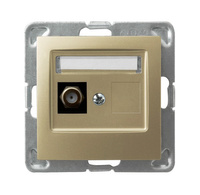 Ospel impresja GPA-1YF/m/28 Gniazdo antenowe typu F pojedyncze złoto