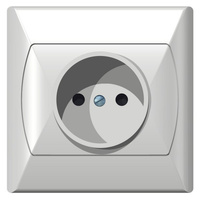 OSPEL AKCENT GP-1AP/00 Gniazdo pojedyncze z przesłonami torów prądowych